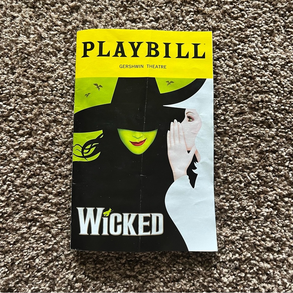 Wicked Playbill from Gershwin Theatre